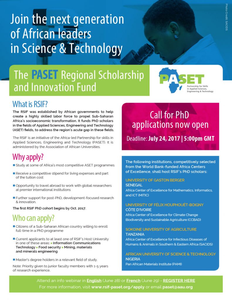 Call For Phd Applications Rsif 2017 – Aau Blog