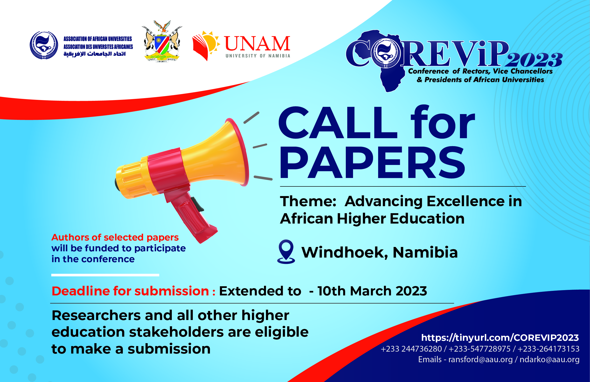 Call for Papers 2023 Conference of Rectors, ViceChancellors